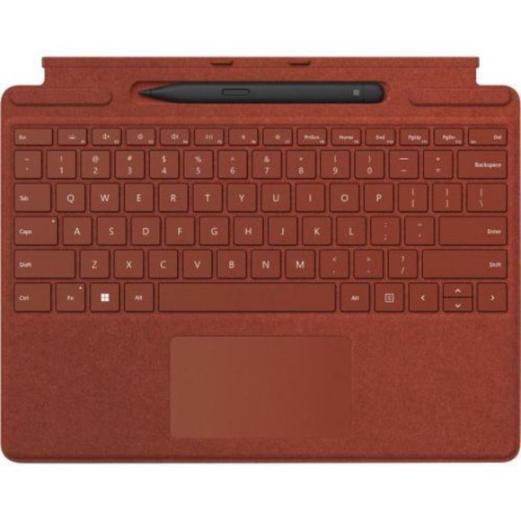Microsoft Surface Pro Signature Keyboard Poppy Red with Surface Slim Pen 2 Black - Picture 1 of 5